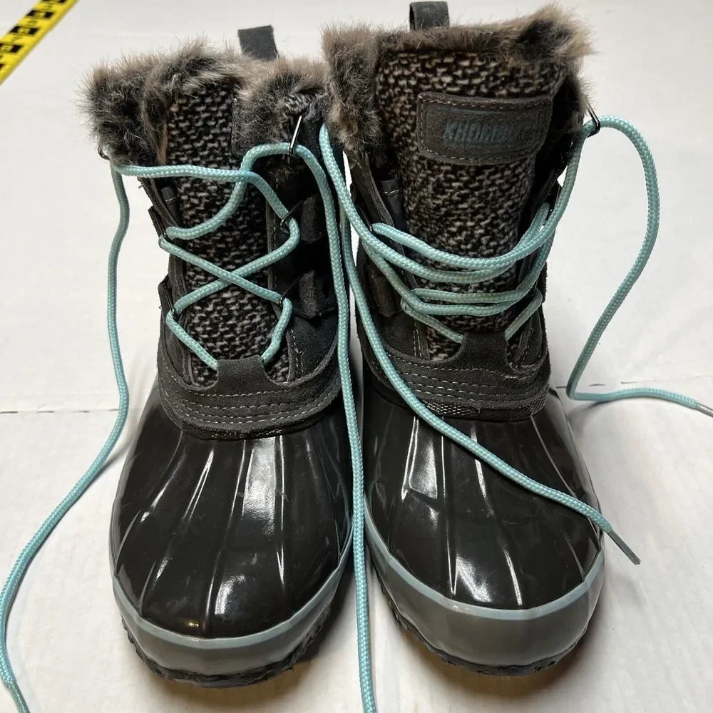Khombu Faux Fur Winter Snow Rain‎ Boots Water Repellent Women's SZ 9